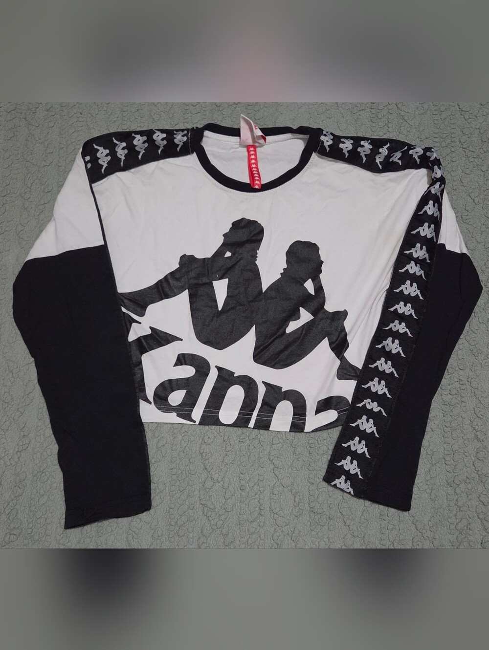 Kappa Men’s Black & White Logo Long Sleeve Shirt